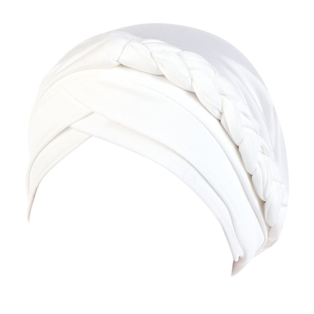 Aocisk Tied Headwrap Braid Head Wrap Cap for Women Ethnic Style Baseball Hat White One Size