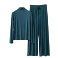 thumbnail image 2 of Weiqiqre Pyjamas pour Femmes Pyjamas Rafraîchissants Ensembles d'Été Assortis Manches Courtes Ensemble de Détente Femmes, 2 of 3