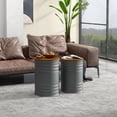 thumbnail image 2 of HOMCOM Nesting Coffee Table Set of 2 with Lids, Hidden Space, 2 of 10
