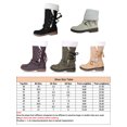 thumbnail image 2 of MAWCLOS Women Winter Boot Plush Lining Snow Boots Lace Up Slip Resistant Warm Shoes Round Toe Work Brown 9, 2 of 7