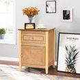 thumbnail image 4 of Costway Table de Chevet 2 Pcs Tiroir Table d'Appoint Bout de Canapé Armoire de Rangement Naturel, 4 of 10