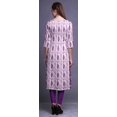 thumbnail image 4 of Bimba Robe Kurti Longue Imprimée Tunique Droite Manches 3/4 Robes pour Femmes Haut, 4 of 6