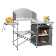 thumbnail image 1 of Costway Table de Camping Pliable BBQ Extérieur Support de Grillade Portable avec Sac Pare-Vent, 1 of 9