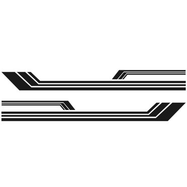 Amdohai 2 Pcs Autocollant Latéral Universel Longue Bande Auto Corps Course Sport Décalcomanies Corps Fenêtre Décalcomanies pour RV, Caravane, Camion