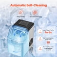 thumbnail image 4 of KFFKFF Countertop Ice Maker, 24 Cubes Ready in 15 Mins, 45lbs in 24Hrs, Self-Cleaning Portable Ice Maker with Ice Scoop and Basket, Ice Machine with 3 Sizes Ice Cube, 4 of 9