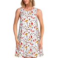thumbnail image 1 of Bixox Robe Trapèze Sans Manches à Imprimé de la Fête du Canada pour Femme avec Poches, Robe Débardeur Décontractée Longueur Genou pour l'Été-Xx-Grand, 1 of 7