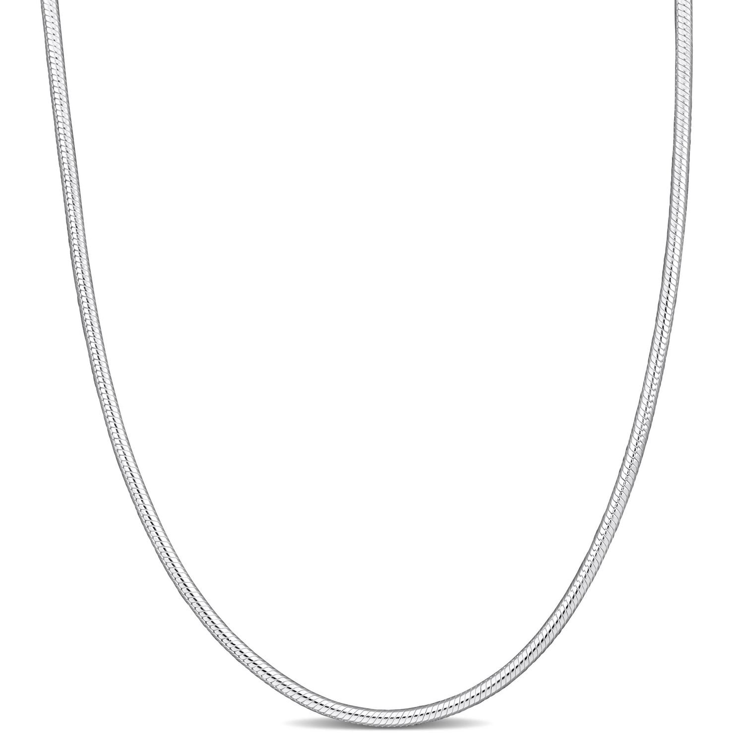 Collier chaîne de style serpent de Miabella en Argent Sterling