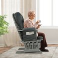 thumbnail image 4 of Gymax Baby Nursery Relax Rocker Rocking Chair Glider & Ottoman Set w/ Cushion Dark Grey, 4 of 10
