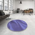 thumbnail image 4 of Ahgly Tapis Rond Lavable en Machine Intérieur Transitionnel Violet Pervenche Profond, 5 Pieds Rond, 4 of 7