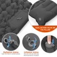 thumbnail image 3 of Ammoon Camping Sleeping Pad with Pillow Built-in Pump Ultralight Inflatable Sleeping Mat Waterproof Camping Air Mattress for Backpacking Hiking Tent Traveling, 3 of 7