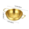 thumbnail image 3 of Stainless Steel Ramen Noodle Soup Pot with Double Handles, Induction & Gas Cookware, Flat Bottom, Inner Diameter 20cm, 30x30x6cm, 3 of 6