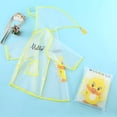 thumbnail image 2 of GPOECD Children’s Baby Hooded Cartoon Rabbit Pattern Cute Transparent Rain Ponchos Rainwear for Kids Yellow,M, 2 of 7