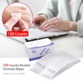 thumbnail image 4 of 100 Counts Alcohol Formula Wipes Pads Disposable Alcohol Prep Wipes Individual Package Portable Nail Cleanser, 4 of 8