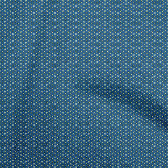 oneOone Georgette Viscose Blue Fabric Geometric Craft Projects Decor Fabric Printed By The Yard 42 Inch Wide