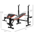 thumbnail image 3 of Soozier Adjustable Weight Bench with Leg Developer Barbell Rack for Weight Lifting and Strength Training Multifunctional Workout Station for Home Gym Fitness, 3 of 9