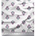 thumbnail image 1 of Soimoi Poly Georgette Fabric Floral Block Print Fabric by Yard 42 Inch Wide, 1 of 5