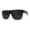 thumbnail image 1 of Polarized Mens Classic Sport Flat Top Horn Rim Large Sunglasses Matte Black, 1 of 4