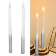 thumbnail image 1 of ANGGREK Flameless Taper Candles , LED Candle Light Wiring Free 2pcs Plastic Soft For Pet For Festival For Birthday Party, 1 of 8