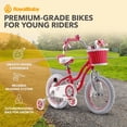 thumbnail image 2 of RoyalBaby Stargirl Vélo d'Extérieur pour Enfants 14 Pouces avec Roues Stabilisatrices, Rose, 2 of 12