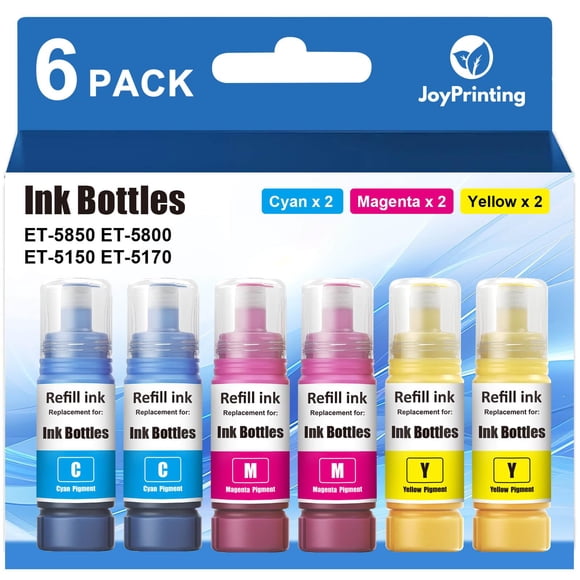 JoyPrinting Compatible Ink Replacement for 542 Ink Refill Bottles Color Combo Pack Work for ET-5850 ET-5800 ET-5150 ET-5170 ET-5180 ET-16600 ET-16650 ET5850 ET5880 ET5170