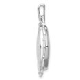 thumbnail image 2 of 925 Sterling Silver 21x16mm Flower Oval Personalized Photo Locket Necklace Charm Pendant, 2 of 7