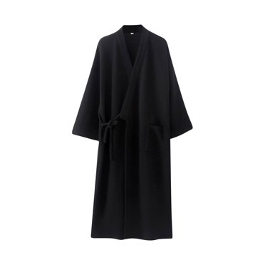 Kaemgyyd Women's Lightweight Robe Loose V Neck Long Sleeve Bathrobe Lightweight Solid Color Quick Dry Sleepwear with Pockets