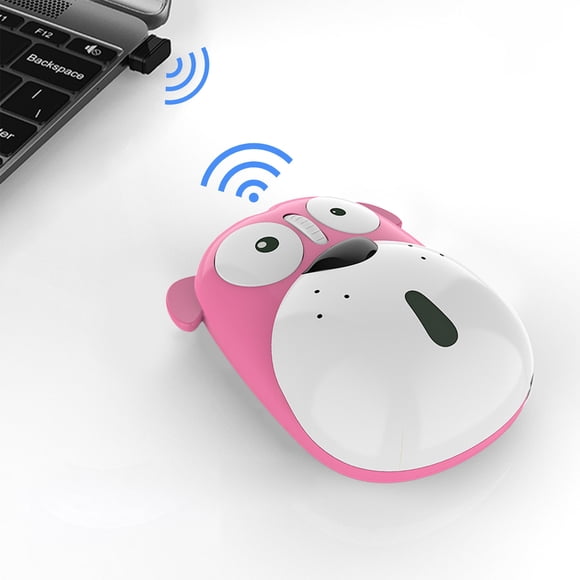 DZCPSCZG Rechargeable Mouse Cute Puppy Mouse Mute Button 200 Days Long Standby.4G Connection Desktop PC Laptop General Purpose