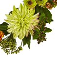 thumbnail image 3 of Nearly Natural 4583 22 in. Dahlia Mum Wreath, 3 of 4