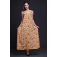 thumbnail image 3 of Bimba Robe Longue Maxi de Soirée pour Femmes en Rayonne à Imprimé Floral, Dos Nu, Bretelles Spaghetti - XX-Grand, 3 of 4