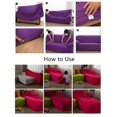 thumbnail image 3 of Herwey Housse de Protection pour Canapé Sofa 1-3 Places Extensible, Housse de Protection pour Causeuse/canapé, Housse Lavable Élastique, Café/gris/noir, 3 of 7