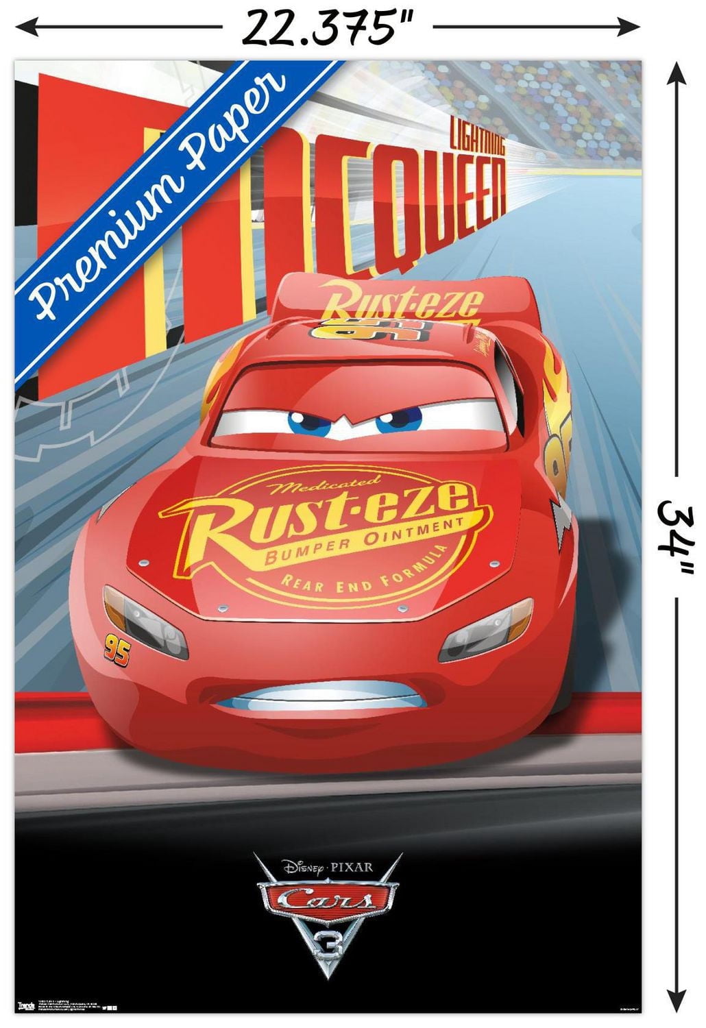 Disney Pixar Cars 3 - Lightning Wall Poster