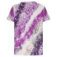 thumbnail image 4 of Birdeem Mode Femme Blouse T-Shirt à Col en V à Manches Courtes Été Imprimé Hauts Amples, 4 of 8