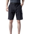 thumbnail image 1 of Zemub Shorts à Séchage Rapide pour Hommes, Pantalon d'Entraînement et de Randonnée à Multiples Poches (Noir, M), 1 of 6