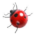 thumbnail image 4 of 1 Pce Grand Pendentif Coccinelle en Fer Simulation Ornement de Jardin Cour, 4 of 10