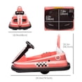 thumbnail image 3 of Aosom 6V 360° Rotation Kids Bumper Car w/ Music, Horn and Lights Pink, 3 of 10