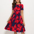 thumbnail image 5 of Ketyyh-chn99 Spring Dresses for Women Plus Size Casual Beach Sundress Rompers Sleeve Ruffle Shorts Mini Dress E,2XL, 5 of 5