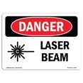 thumbnail image 1 of SignMission OS-DS-A-1218-L-1405 Panneau de Danger OSHA 12 x 18 Po - Laser Beam, 1 of 1