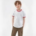 thumbnail image 2 of Hauts d'Été pour Garçons en Bas Âge T-Shirts à Manches Courtes Col Rond Coupe Ample Décontractée T-Shirts de Printemps pour Garçon 10-12T, 2 of 7