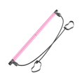thumbnail image 2 of Multifunction Pilates Bar with Resistance Band Rope Puller Total Body Stick Foot Strap out Portable Rod for home and gym Men Home - Pink, 2 of 9