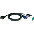 thumbnail image 2 of Tripp Lite 6ft USB / PS2 Cable Kit for KVM Switches B040 / B042 Series KVMs 6' - Keyboard / video / mouse (KVM) cable kit - 6 ft - molded, 2 of 10