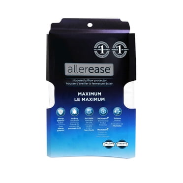 AllerEase Maximum Pillow Cover Protector, King- Zippered, Allergen and Bedbug Barrier