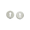 thumbnail image 4 of Round Rosette Escutcheon Set 50mm Solid Brass – Satin Nickel & Black Finish | Front & Back with Fixing Hardware | Door Hardware Cover Plate, 4 of 6
