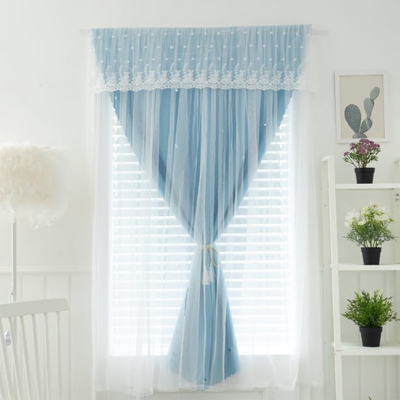EGNMCR Home Decor, Room Decor Embroidered Sheer Curtains - Light Filtering Opaque Phantom Mesh White Window Screen For Living Room Bedroom curtain curtain