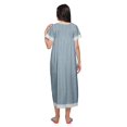 thumbnail image 3 of Moomaya Chemise de Nuit Maxi Boutonnée à Manches Courtes Imprimée pour Femmes en Coton, 3 of 5