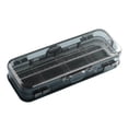 thumbnail image 2 of Transparent Double Layer Pencil Case With Lid 4 Removable Ruler Inserts Multi Compartment Storage Organizer For School Office Art Supplies Hzhnb | Plastic, Black, 2 of 8