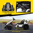 thumbnail image 3 of Aosom Kart Électrique 24V, Kart de Dérive pour Enfants avec Siège Réglable, Blanc, 3 of 10