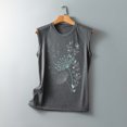 thumbnail image 2 of Pompotops Women's O-Neck Sleeveless Print Tops, 2 of 3