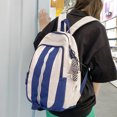 thumbnail image 3 of Durable Nylon Travel Backpack - Expandable Carry-On Bag with Multiple Compartments & Padded Laptop Sleeve, 3 of 7