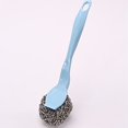 thumbnail image 1 of WHEANG 1 Pcs Brosse à Récurer avec Manche Vient 1 Pcs Brosse à Récurer à Manche Court en Acier Inoxydable avec 1 Pcs Brosse à Récurer à Fil de Rechange pour Casseroles et Poêles, 1 of 5