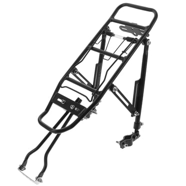 Bike Cargo Rack for Luggage Carrier with Simple Design Black Aluminium Alloy Fits Most Bikes 7938036